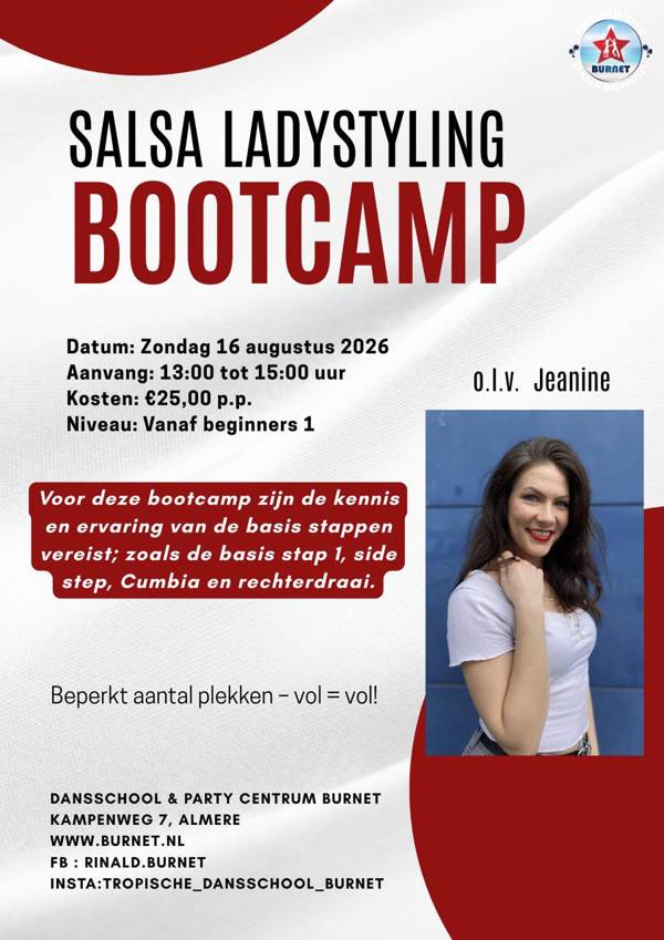 Bootcamp Lady Styling, Tropische Dansschool en Party Centrum Burnet te Almere Bootcamp Lady Styling: Tropische Dansschool en Party Centrum Burnet te Almere
