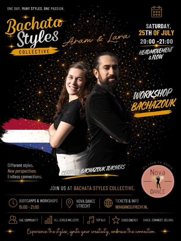Workshop Bachazouk Styles Collective, Nova Dance Utrecht te Utrecht Workshop Bachazouk Styles Collective: Nova Dance Utrecht te Utrecht
