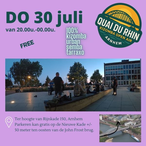 Quai du Rhin - Open air kizomba social, Quai du Rhin te Arnhem Quai du Rhin - Open air kizomba social: Quai du Rhin te Arnhem