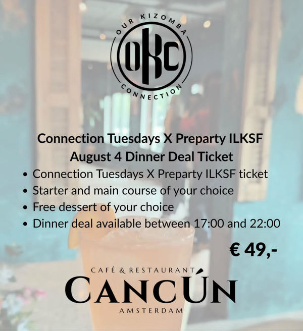 OKC X ILKSF KIZOMBA PREPARTY (DINNER DEAL), hello@ourkizombaconnection.nl te Amsterdam OKC X ILKSF KIZOMBA PREPARTY (DINNER DEAL): hello@ourkizombaconnection.nl te Amsterdam