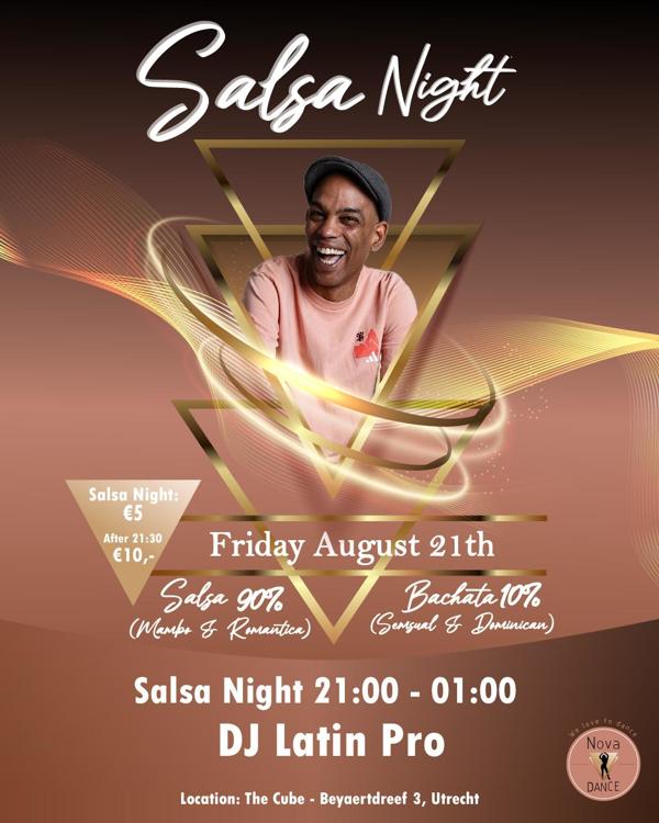 Friday: Salsa Night, Nova Dance Utrecht te Utrecht Friday: Salsa Night: Nova Dance Utrecht te Utrecht
