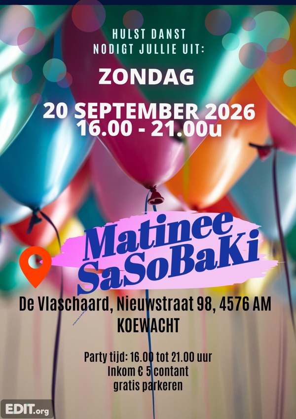 Matinee Salsa, Son, Bachata Kizomba De Vlaschaard, Koewacht, Hulst Danst te Koewacht Matinee Salsa, Son, Bachata Kizomba De Vlaschaard, Koewacht: Hulst Danst te Koewacht