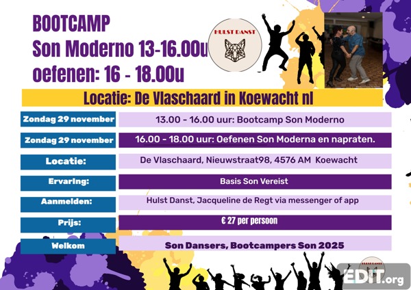 Bootcamp Son Cubano Moderno, Hulst Danst te Koewacht Bootcamp Son Cubano Moderno: Hulst Danst te Koewacht