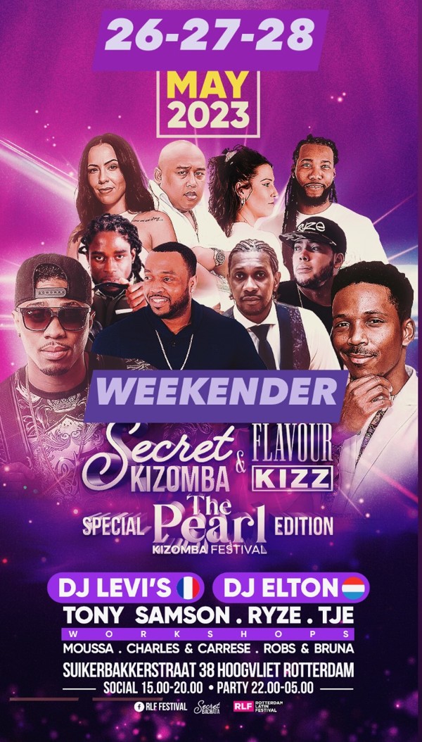 Secret Kizomba & Flavour Kiz socials and parties 26-27-28 May: RLF Rotterdam Latin Festival te Rotterdam Hoogvliet