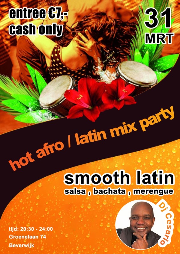 Hot Afro / Latin mix Party: Smooth Latin te Beverwijk