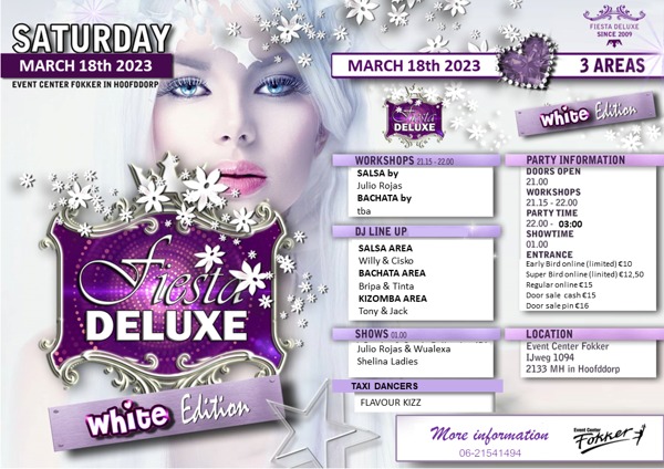 FIESTA DELUXE White Edition 3 areas: Fiesta Deluxe te Hoofddorp