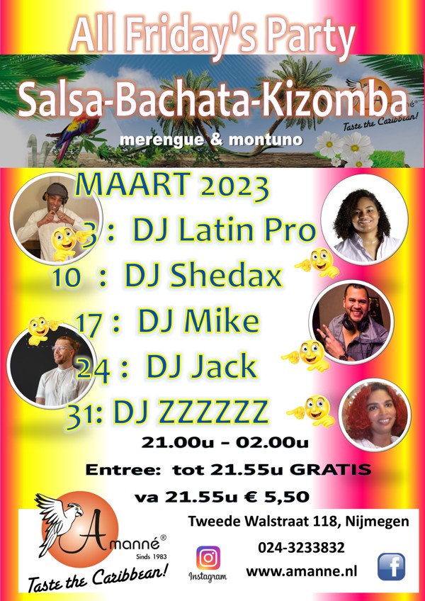 Amanné All Salsa & Bachata Party: Amanné Caribisch Centrum te Nijmegen