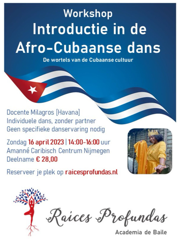Workshop Introductie in Afro-Cubaanse dans: Raíces Profundas Acacdemia de Baile te Nijmegen