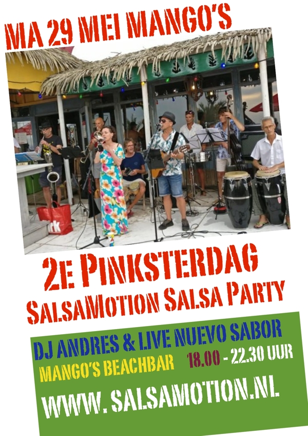 Salsamotion in Mango's Beachbar Zandvoort aan Zee  met Live muziek Nuevo Sabor: Salsamotion te Zandvoort Aan Zee