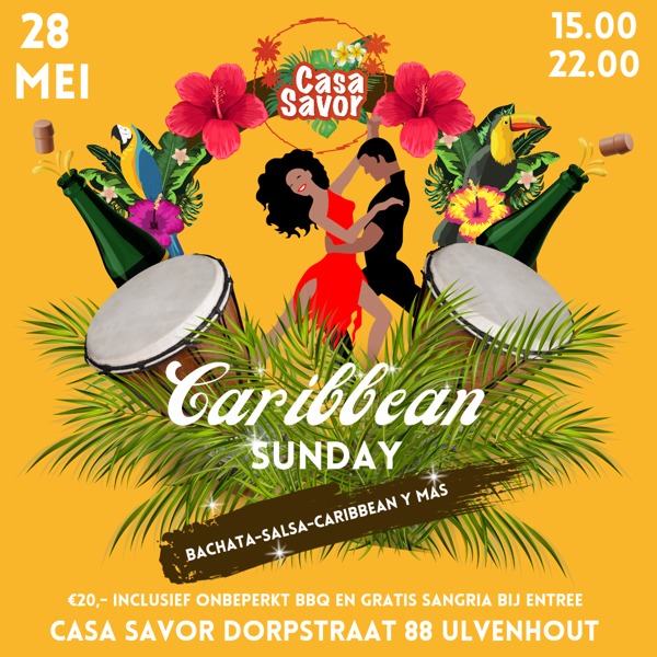 Caribbean Sunday incl BBQ en een glas Sangria: Casa Savor te Ulvenhout