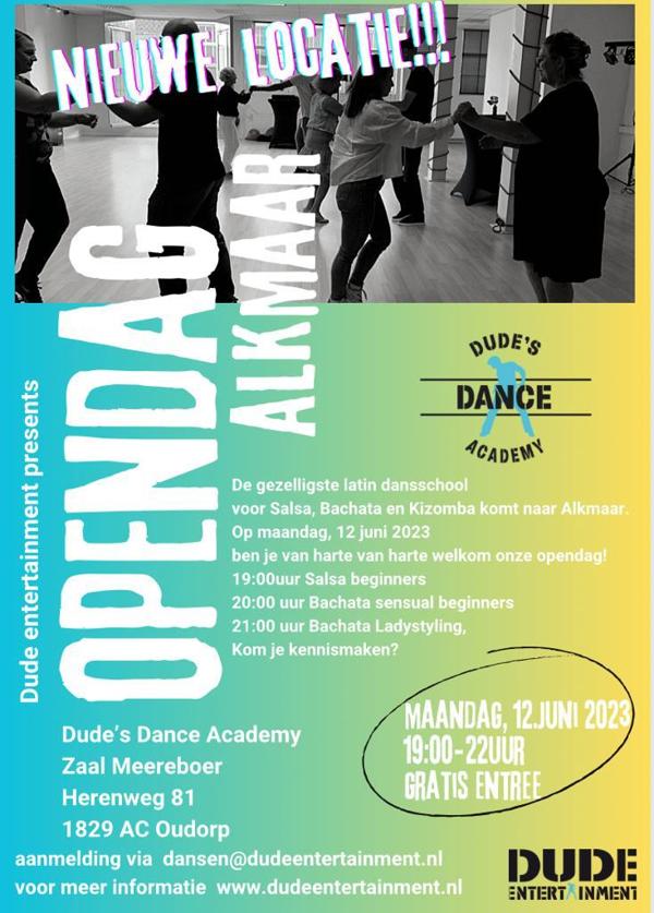 Opendag Dude’S Dance Academy Alkmaar (Dude Entertainment): Dude Entertainment te Alkmaar