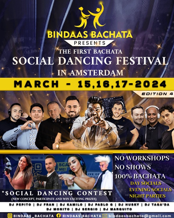 BINDAAS - Bachata Sensual - The First Social Dancing Festival in Amsterdam: Bindaas Bachata te Amsterdam