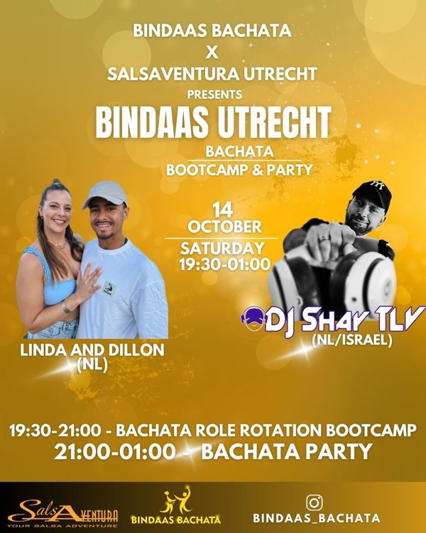 BINDAAS Utrecht( Bachata Bootcamp & Party ): Bindaas Bachata te Utrecht