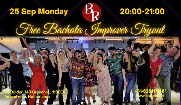 Free Bachata Improver Try Out Walk-In Amstelveen: BailaRico te Amstelveen
