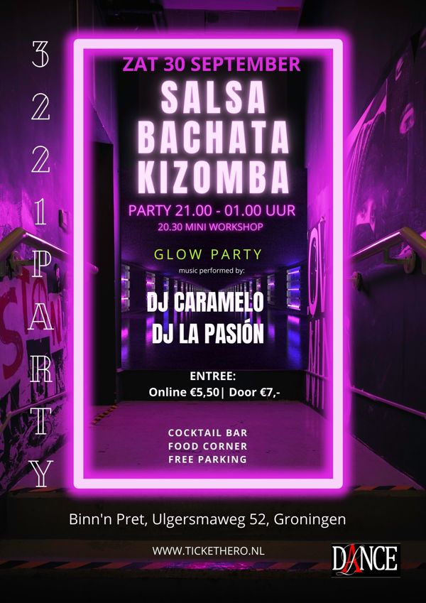 Salsa Bachata Kizomba Glow Party: AfroLatin Passion te Groningen