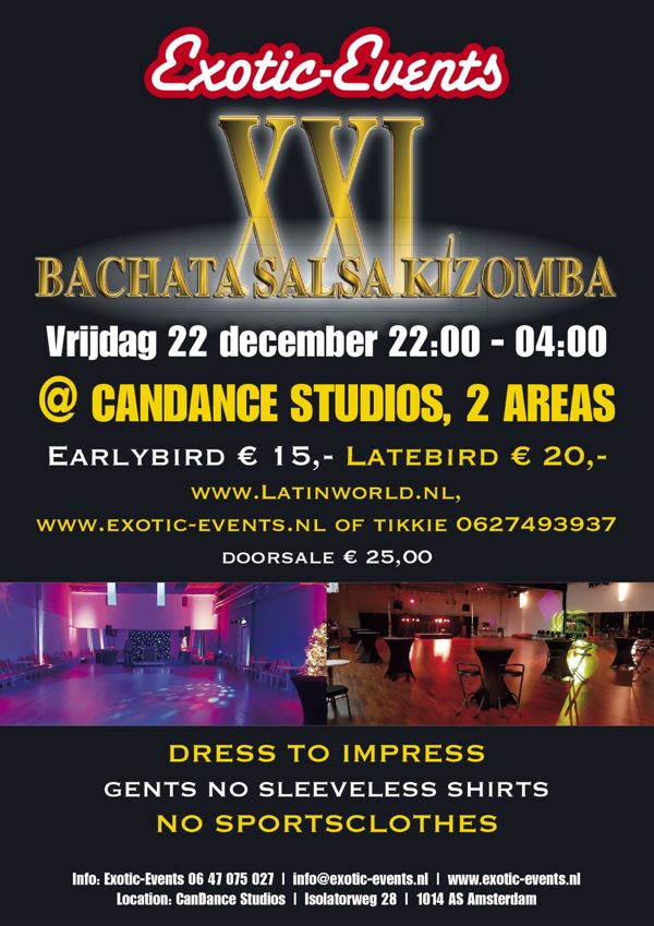XXL  Bachata- Salsa- Kizomba: Exotic-Events te Amsterdam