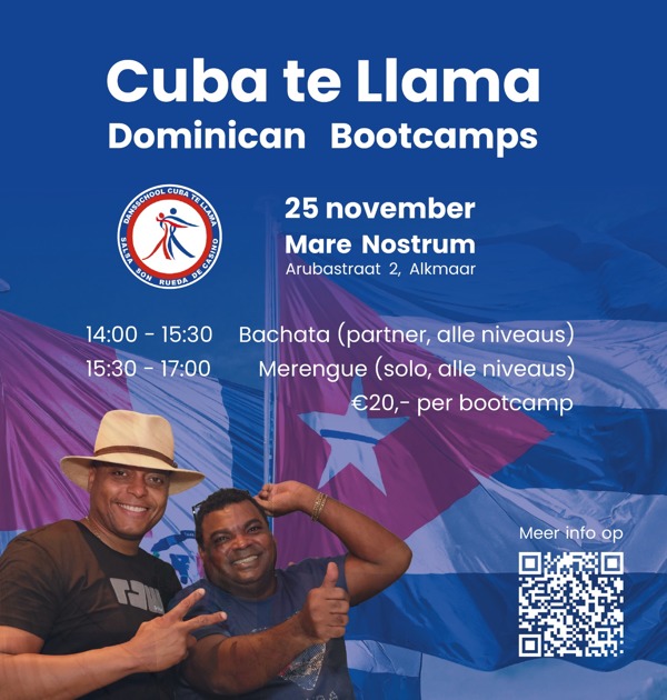 Bootcamp Dominicaanse Bachata en Merengue: Dansschool Cuba te llama te Alkmaar