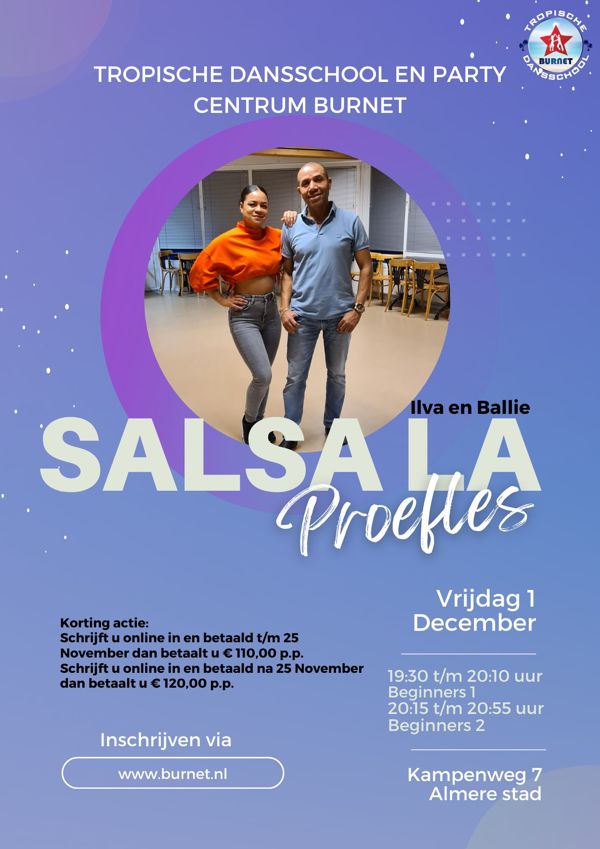Opendag en Gratis Proeflessen: Tropische Dansschool en Party Centrum Burnet te Almere