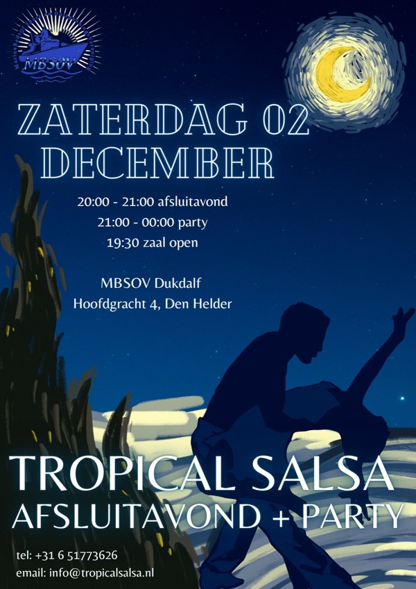 Tropical Salsa afsluitavond & party: Tropical salsa te Den Helder