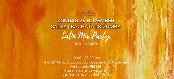 Sweet Lake City Latin Party | GRATIS Parkeren: Release Dance Academy te Zoetermeer