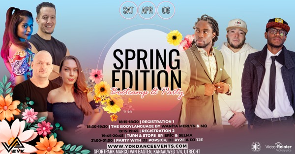Spring Edition | Bootcamp by: Wanita Merlyn & Mo / Eric & Selma |  Party with 3 top Dj's: YDK Dance Events te Utrecht