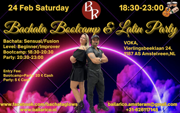 Bachata Bootcamp and Latin Party in Amstelveen, NL: BailaRico te Amstelveen