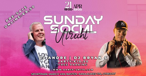 Sunday Social Utrecht with DJ Andre & DJ Bryan S: YDK Dance Events te Utrecht