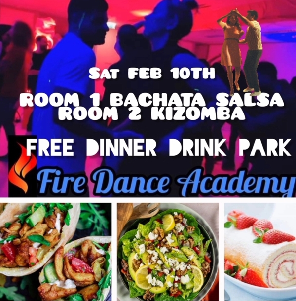 Bachata Kizomba Salsa FREE DINNER and DRINKS 2 Areas: Fire Dance Academy te Hoofddorp