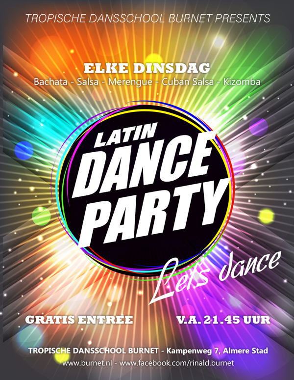 Let's Dance Valentine Party: Tropische Dansschool en Party Centrum Burnet te Almere