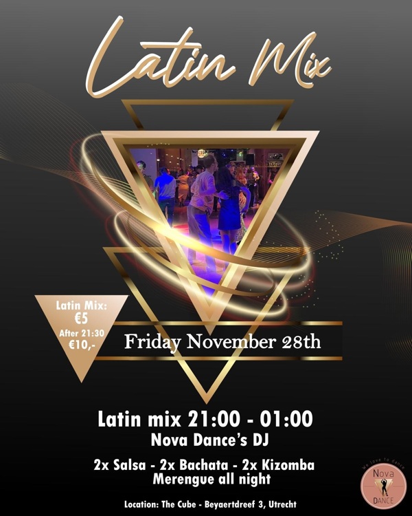 Friday: Latin Mix Night (Salsa -Bachata - Kizomba & Merengue), Nova Dance Utrecht te Utrecht Friday: Latin Mix Night (Salsa -Bachata - Kizomba & Merengue): Nova Dance Utrecht te Utrecht