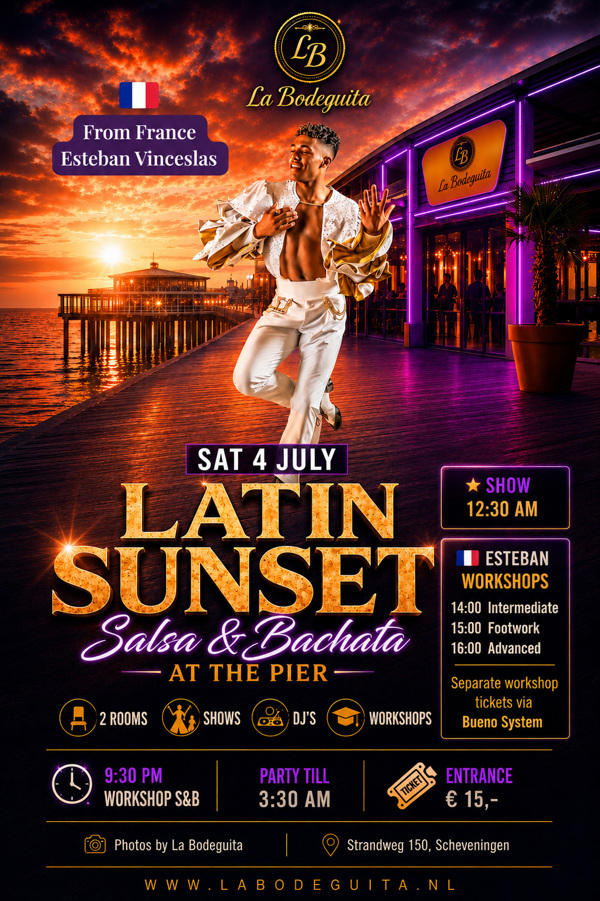 SAT4JULY – LATIN SUNSET - De Pier Schevenningen, La Bodeguita te Den Haag SAT4JULY – LATIN SUNSET - De Pier Schevenningen: La Bodeguita te Den Haag