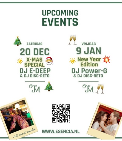 Muevalma *X-mas Party*, Workshop, 2 Dj's *: Esencia Dance Studio te Hilversum