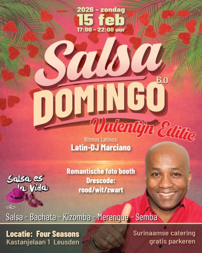 Salsa Domingo 6.0 Valentijn Editie: Salsa es la Vida te Leusden