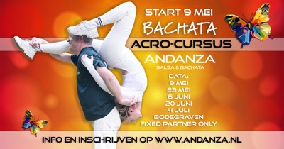 Bachata Acro Cursus – 5 lessen: Andanza Salsa & Bachata te Bodegraven