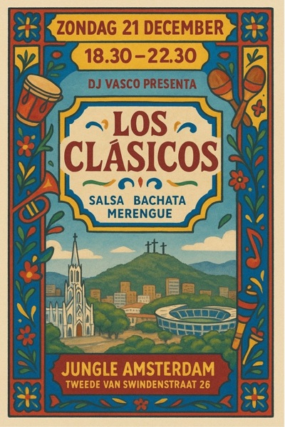 Los Clásicos + Workshop Salsa Caleña - Bachata & Merengue: Los Clásicos te Amsterdam