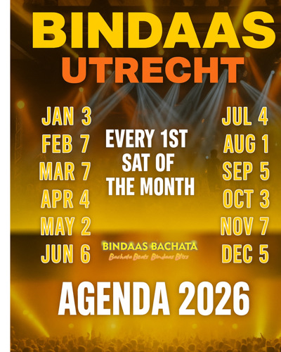 BINDAAS Utrecht - Top Bachata event, Every 1st Saturday of the Month: Bindaas Bachata te Utrecht