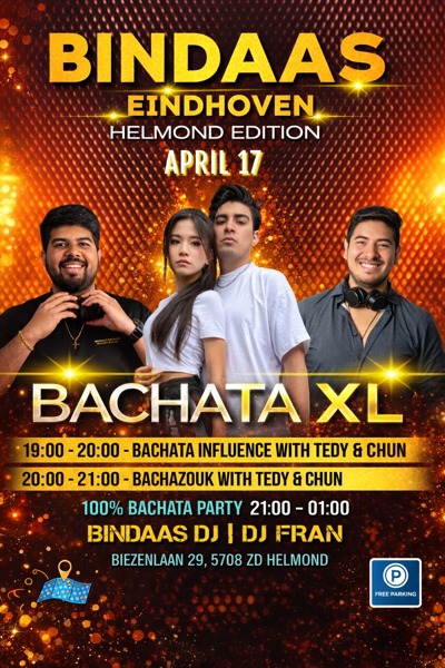 BINDAAS Eindhoven - Top Bachata event - Every 3rd Friday of the Month: Bindaas Bachata te Helmond
