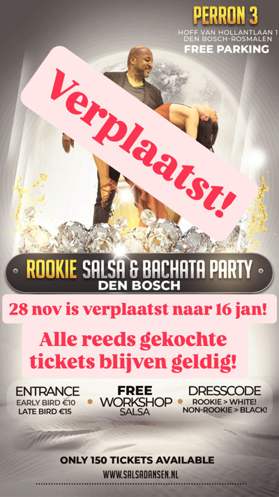 Rookie Salsa & Bachata Party in. Den Bosch: Gerald Fraay te Rosmalen