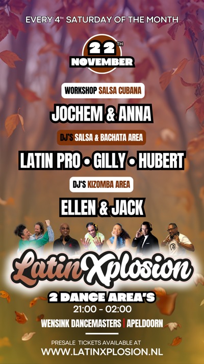 LATIN-X-PLOSION • 2 Area’s || Salsa & Bachata // Kizomba: DJ Latin Pro te Apeldoorn