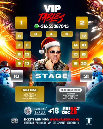 Calle Ocho Perreologia 26.12 Chiki el de la vaina Live! Club Villa Thalia Rotterdam: Calle Ocho te Rotterdam