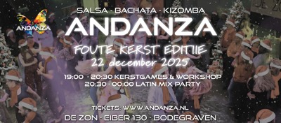 De Andanza Foute Kerst Social met workshop: Andanza Salsa & Bachata te Bodegraven