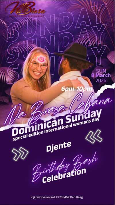 Na Brasa Cabana Dominican Sunday - International Womans day special: Na Brasa Kijkduin te Den Haag