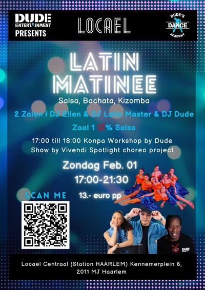 Latin Matinee @The Haarlem Station | Locael 2 zalen. (DJ Ellen & DJ Dude): Dude Entertainment te Haarlem