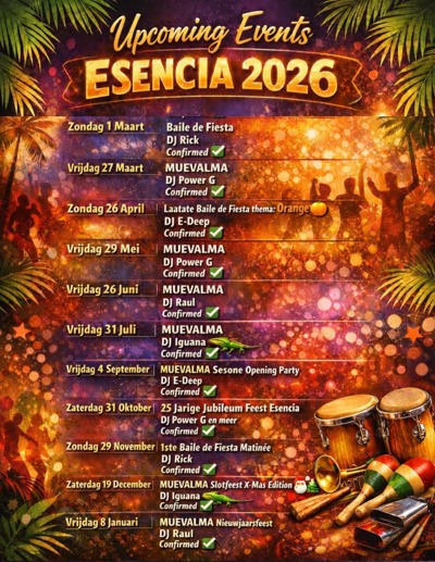 Baile de Fiesta Matinee, Workshop Ritmo, Food, 2 Dj's: Esencia Dance Studio te Hilversum