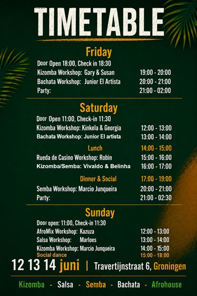 Latin Mix Weekender: MaisQKizomba te Groningen