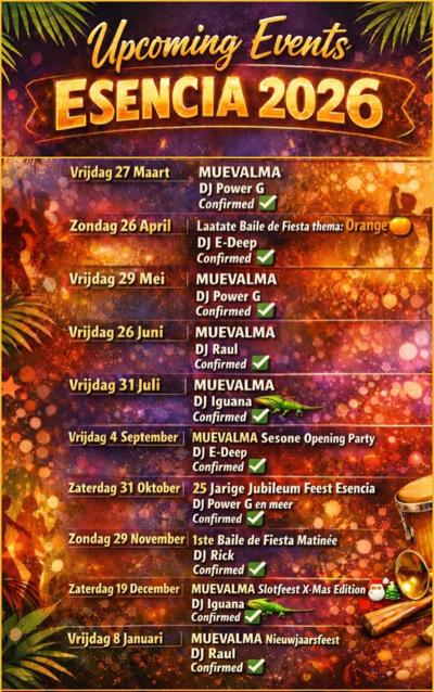 MUEVALMA Caribbean Party, workshop, dj's: Esencia Dance Studio te Hilversum