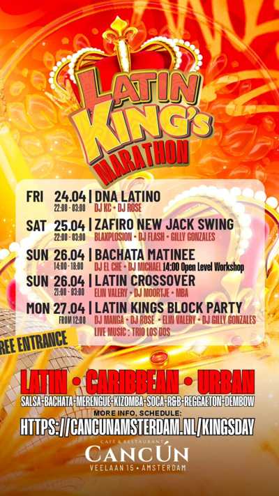 Cancún Social Club - Latin Kings Marathon: Cancún Social Club Amsterdam te Amsterdam