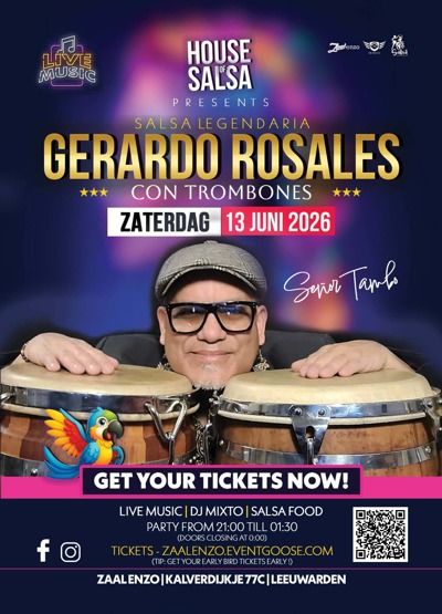 House of Salsa | Gerardo Rosales Orchestra with Trombones & DJ Mixto: House of Salsa te Leeuwarden