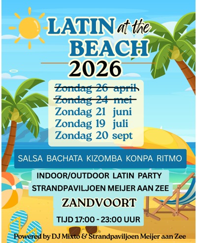 Latin at the Beach | Meijer aan Zee: Latin at the Beach te Zandvoort