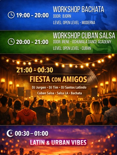 Fiesta con Amigos: Cuban Salsa y mas & SalSanne te Breda